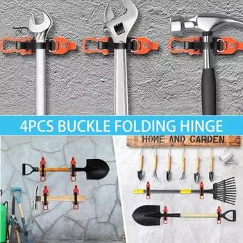 4 шт. кронштейны для лопат, металлические зажимы, нержавеющие, прочные, быстросъемные, несущие, оборудование, держатель для инструментов, крепление, автомобильные аксессуары 4pcs оранжевый