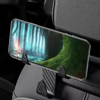 4 шт. крючки для подголовника автокресла, вешалка для аккуратной организации сумок, кошельков, невидимый дизайн без царапин, крючки для автокресла 4pcs чёрный