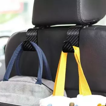 4 шт. крючки для подголовника автомобильного сиденья прочные несущие универсальные простые в установке автомобильный органайзер для хранения вещей розовый