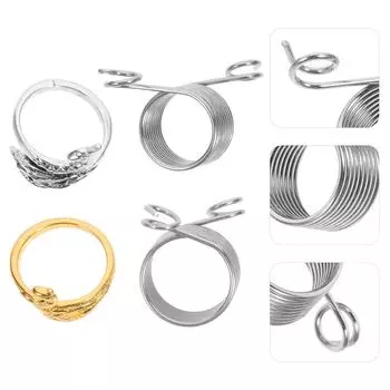 4 шт. крючки для вязания крючком с плетеным кольцом, маркеры из нержавеющей стали для руководства по вязанию крючком 2X2cm