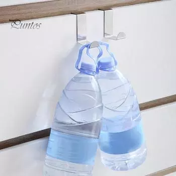 4 шт. крючки для задней двери, нержавеющие, антидеформационные, прочные, выдерживающие нагрузку, органайзер для полотенец, вешалки для шкафа серебряный