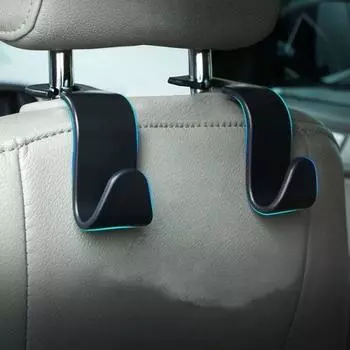 4 шт. крючок для автомобильного сиденья, скрытый многофункциональный крючок для спинки сиденья, крючок для заднего сиденья автомобиля, крючок для предметов автомобиля 4PCS чёрный