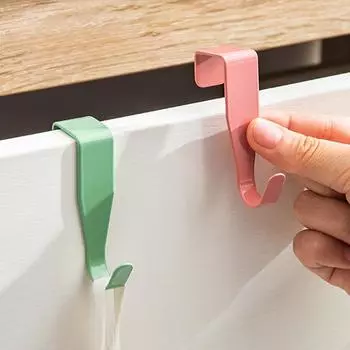 4 шт. Крючок для двери шкафа, цветная кухонная дверь, задняя вешалка, ящик, офисный стол, крючок для хранения ключей, для домашней ванной комнаты белый