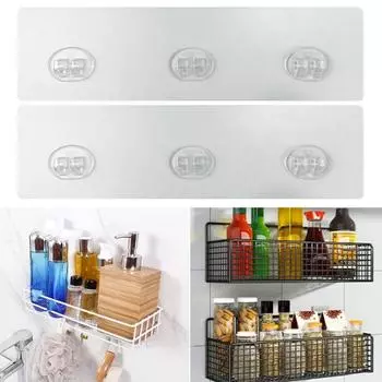 4 шт. Крючок для липкой ленты, простая установка, полка для душа, настенный крючок для полки для дома, ванной, кухни чистый