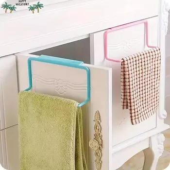 4 шт. Крючок для задней стенки шкафа, полка для ванной комнаты, бесшовная вешалка для полотенец без гвоздей, многоцелевое настенное крепление на заднюю стенку двери, вешалка для тряпок 4pcs синий