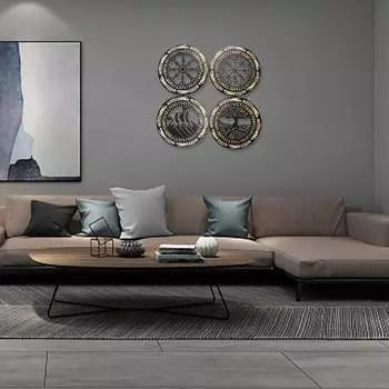 4 шт., круглые настенные поделки, круглые деревянные украшения в виде рун викингов, скандинавские белые и черные амулеты викингов, логотип, настенное украшение 30x30cm белый