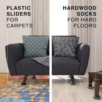 4 шт. круглый ползунок для мебели, ковер, половик из твердой древесины, многоразовый движитель для мебели, дивана, кровати, стола, защитный коврик для пола 3.5inch абрикосовый