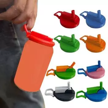 4 шт. крышек для банок с соломкой, крышки для банок с газировкой, без бисфенола А, для банок с газировкой, пивом, соком, предотвращают проливания, многоразовые крышки с соломкой, маркировка банок, аксессуар