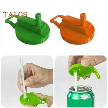 4 шт. крышек для банок с соломкой, крышки для банок с газировкой, без бисфенола А, для банок с газировкой, пивом, соком, предотвращают проливания, многоразовые крышки с соломкой, маркировка банок, аксессуар A