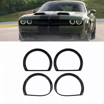 4 шт. Крышка абажура фары, обрамление для автомобильной фары, фара чёрный