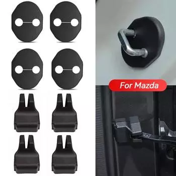 4 шт. Крышка дверного замка автомобиля, аксессуары для Mazda 2 3 5 6 8 CX-4 CX-5 CX-7 CX-9, защитные крышки дверного стопора