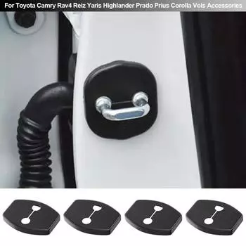 4 шт. Крышка дверного замка автомобиля, дверные стопоры, крышки для Toyota Yaris Highlander Prado Prius Corolla Camry Rav4 Reiz Vois, аксессуары