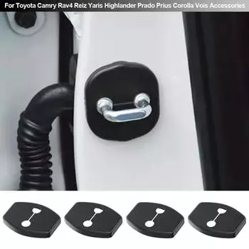 4 шт. Крышка дверного замка автомобиля, дверные стопоры, крышки для Toyota Yaris Highlander Prado Prius Corolla Camry Rav4 Reiz Vois, аксессуары