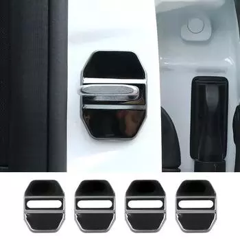 4 шт., крышка дверного замка из нержавеющей стали, защита дверного замка, декоративная антикоррозийная крышка для Mercedes Benz mini BMW Jeep Dodge