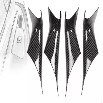 4 шт. крышка ручки для внутренней двери автомобиля, крышка автомобильных принадлежностей заменяет Red