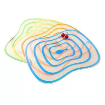 4 шт. кухонная пластиковая разделочная доска, нескользящая матовая макетная доска S