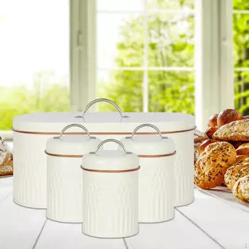 4 шт. кухонные канистры для держателя хлебницы на столешнице, сохраняющие вкус и хранение продуктов питания