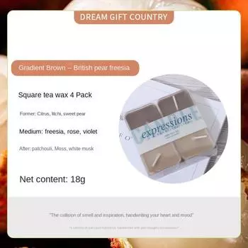 4 шт. квадратная чайная свеча, соевая восковая ароматерапевтическая свеча, долговечный освежитель воздуха, для домашнего декора, свадьбы, вечеринки, праздника