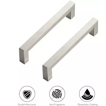 4 шт. квадратных ручек для шкафов из нержавеющей стали, ручки для кухонных ящиков, ручки для шкафов, общая ручка для шкафа, ручки для дверей шкафа