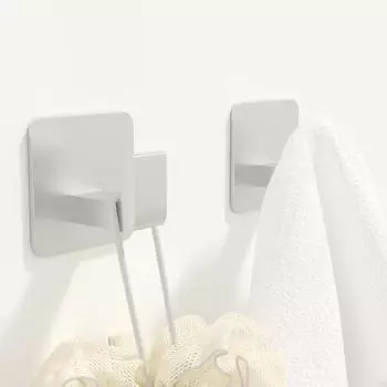 4 шт. квадратных самоклеящихся крючков, настенных крючков для подвешивания полотенец 4 PCS чёрный