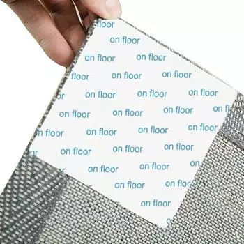 4 шт., квадратный захват для коврика, моющийся многоразовый коврик из твердой древесины, напольная плитка, противоскользящий клейкая лента, набор наклеек белый