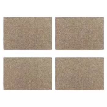 4 шт. льняные двухслойные салфетки под приборы обеденный стол салфетки моющиеся столовые приборы грязеотталкивающая подкладка Главная чёрный