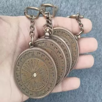 4 шт. латунный брелок на 100 лет с календарем, брелок с вращающимся календарем, лучший для декора стола, офисного декора, подарочные брелоки