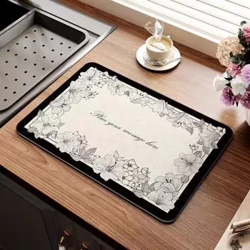 4 шт. легкий роскошный американский диатомовый грязевой кухонный коврик для слива, миска, чашка, еда, нескользящий коврик 30*40CM