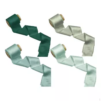 4 шт. Лента для рождественской елки, товары для рукоделия, украшения для дома, свадебные украшения ручной работы, 5 ярдов, бахрома зелёный