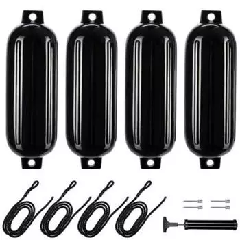 4 шт. лодочных кранца для швартовки 11x40 см с иглами и воздушным насосом для лодок, спортивных парусных лодок, аксессуаров, лодочных бамперов