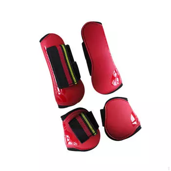 4 шт. лошадиные ногавки для сухожилий передних и задних ног профессиональная поддержка комфорт Red