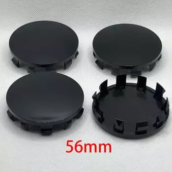 4 шт./лот 56,5 мм пустые без логотипа колпачки для колес автомобиля обода колпачок ступицы ABS колпачок пылезащитные чехлы аксессуары для модификации автомобиля чёрный