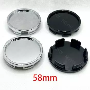 4 шт./лот 58 мм наружный 53 мм внутренний колпак центрального колеса автомобиля обод колеса крышка ступицы подходит 50 мм логотип автомобиля эмблема значок наклейка авто аксессуары чёрный