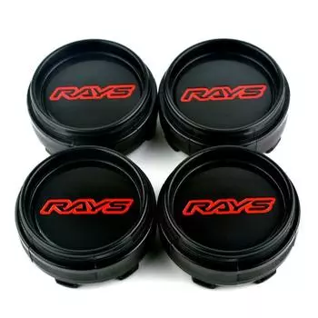 4 шт./лот, автомобильный Стайлинг, колпаки для ступиц колес, эмблема RAYS, колпачки для центра шин, автомобильные аксессуары 60MM чёрный