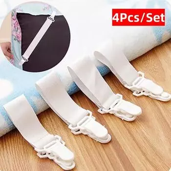 4 шт./лот белая простыня матрас чехол одеяла захваты ремни подтяжки зажим держатель белый