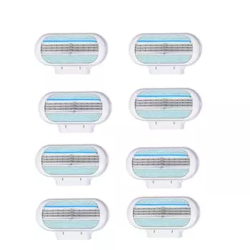 4 шт./лот, безопасное лезвие для бритья, женская точилка, 3 слоя, лезвия для бритвы, головка