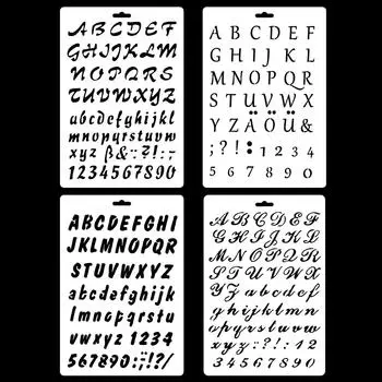 4 шт./лот буквы алфавита формата А4 DIY ремесло наслоение трафареты живопись скрапбукинг штамповка тиснение альбом шаблон карты