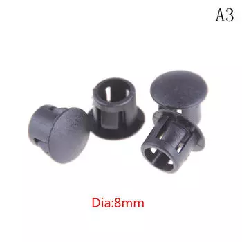 4 шт./лот, черная пластиковая круглая заглушка для отверстия в трубе, крышка для торцевой крышки 8mm