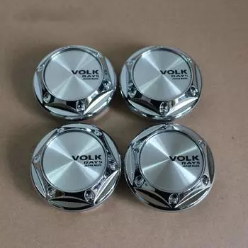 4 шт./лот гоночная эмблема VOLK 64 мм 68 мм, колпаки для центральной ступицы колеса автомобиля, аксессуары для значков для модификации, крышка ступицы колеса автомобиля 64MM серебряный