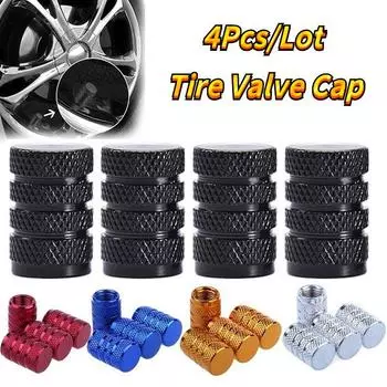 4 шт./лот колпачки для клапанов стержня шин, алюминиевые автомобильные пылезащитные колпачки для воздушного клапана стержня колеса красный