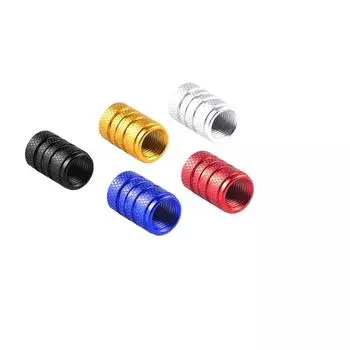 4 шт./лот колпачки для вентилей шин, алюминиевые автомобильные пылезащитные колпачки, колпачки для воздушных вентилей шин и колес серебряный