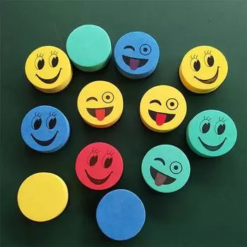 4 шт./лот, круглый магнитный мини-ластик для доски, очиститель для доски, сухая протирка, маркер, ручка, тряпка, школьные принадлежности, офисные принадлежности