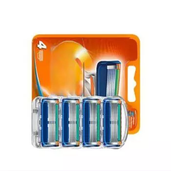 4 шт. / Лот, лезвие для бритвы для мужчин, уход за лицом, 5 слоев, кассета для бритья, защитные лезвия из нержавеющей стали, костюм