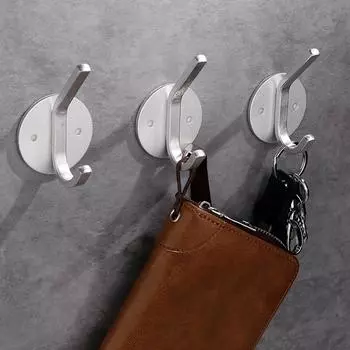 4 шт./лот настенный крючок клейкий золотой черный космический алюминиевый круглый кухонный полотенце для ванной комнаты крючки для ключей держатель для вешалки