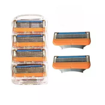 4 шт./лот профессиональные бритвенные лезвия с 5 слоями, совместимые с Gillettee Fusione или Mache 3 Fusion