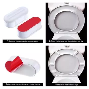 4 шт./лот противоскользящая прокладка для крышки унитаза бампер самоклеящиеся амортизирующие подушечки для сиденья