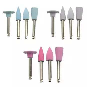 4 шт./лот, стоматологические шлифовальные головки, полировщик для зубов, низкоскоростная силиконовая машина, стоматологическая полировка, стоматологические инструменты, стоматологическая лаборатория серый