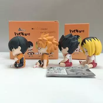 4 шт./лот украшения своими руками спящая мини фигурка Haikyuu 5,5 см Хината Шоё Тобио Кагеяма аниме модель украшения