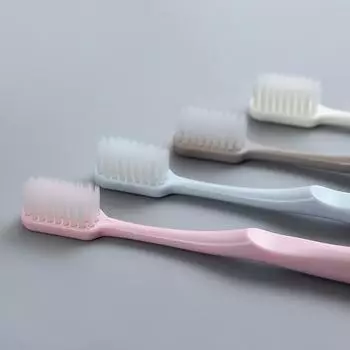 4 шт./лот, зубная щетка-макароне, 4 упаковки, большая головка, дорожная зубная щетка Muji, тот же тип, что и для взрослых, бамбуковый уголь, зубная щетка с тонкими мягкими волосами разноцветный