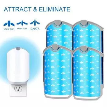 4 шт., ловушка для насекомых, без химикатов, ловушка для насекомых, долговечный синий запасной картридж без запаха, комплект для ZEVO M364 4pcs